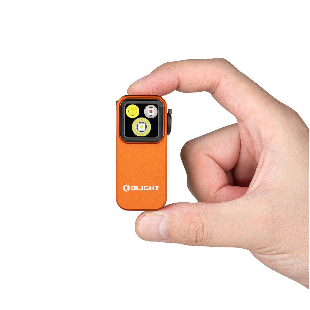 OLIGHT OCLIP PRO | ORANGE CLIP LIGHT WITH WHITE AND RED LIGHT