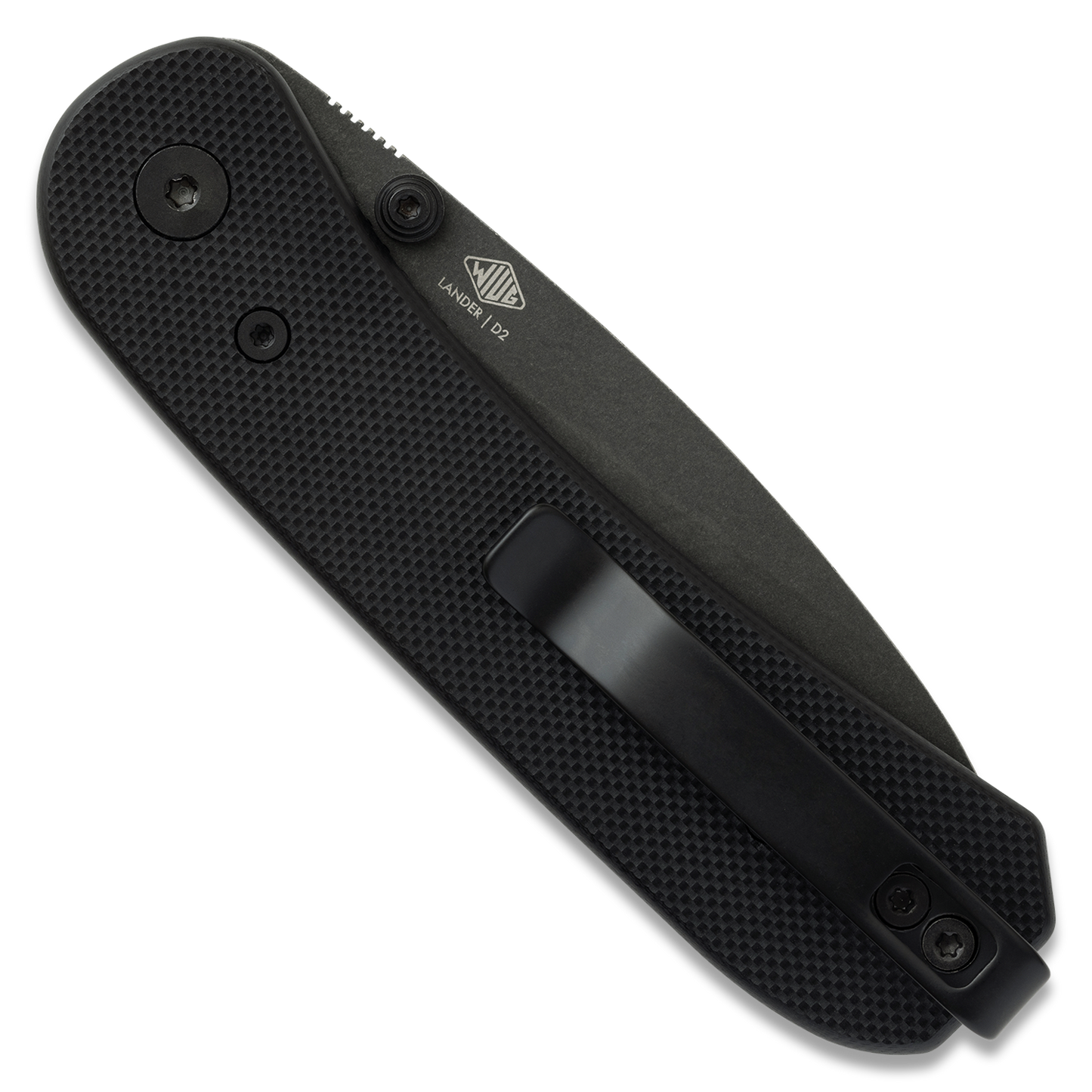 Knafs Lander 1 | Black G10 | Black Stonewashed D2 Folding Knife