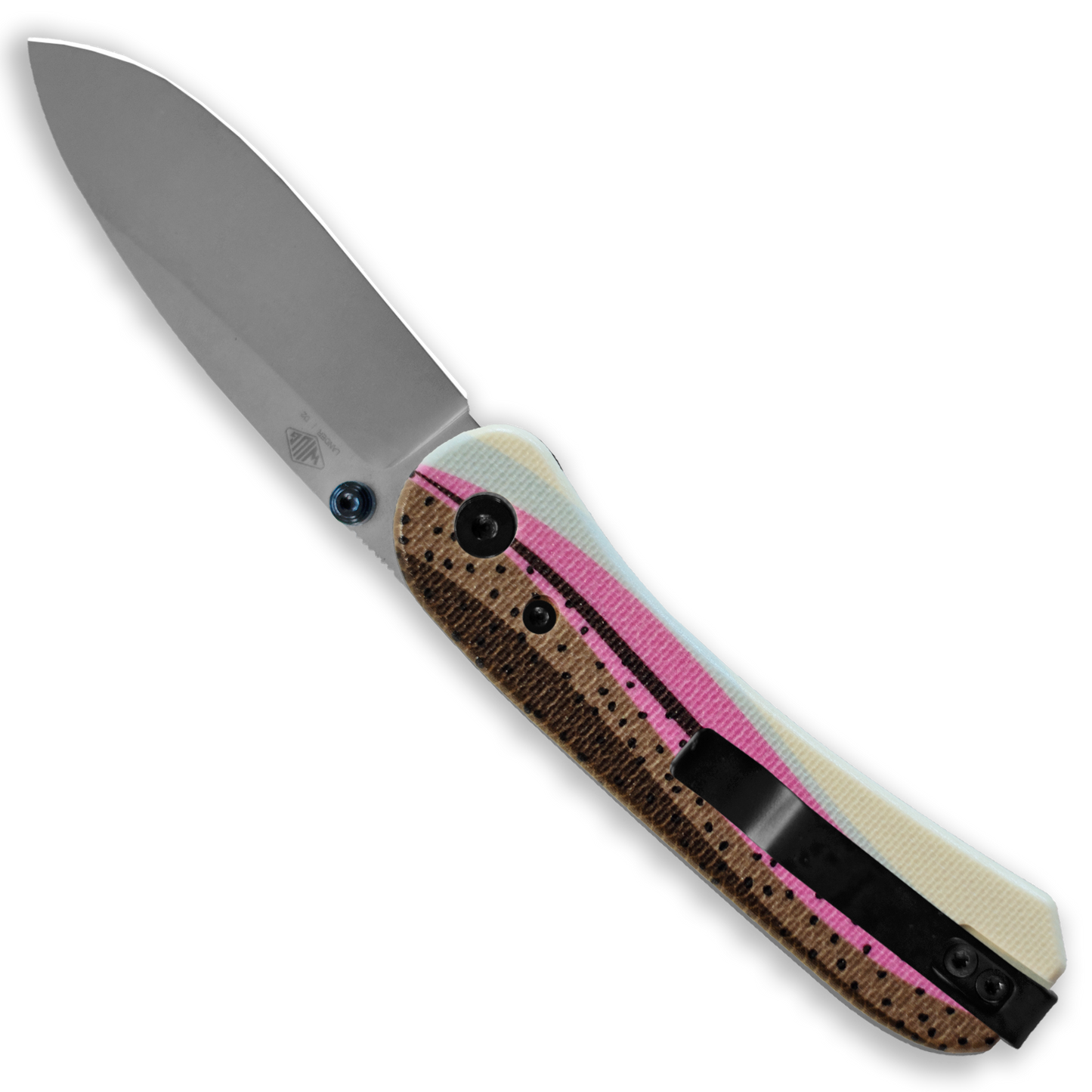 Knafs Lander 1 | Rainbow Trout Printed G10 | D2 Pocket Knife