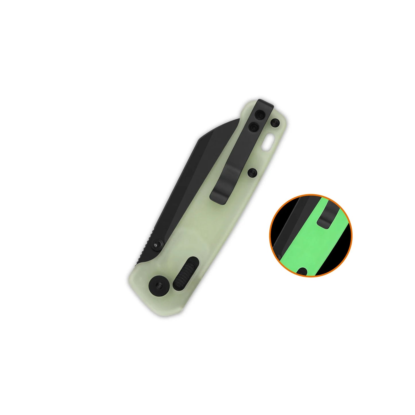 QSP Penguin Glyde Lock | Glow-in-the-Dark Resin | Black 14C28N Sheepsfoot