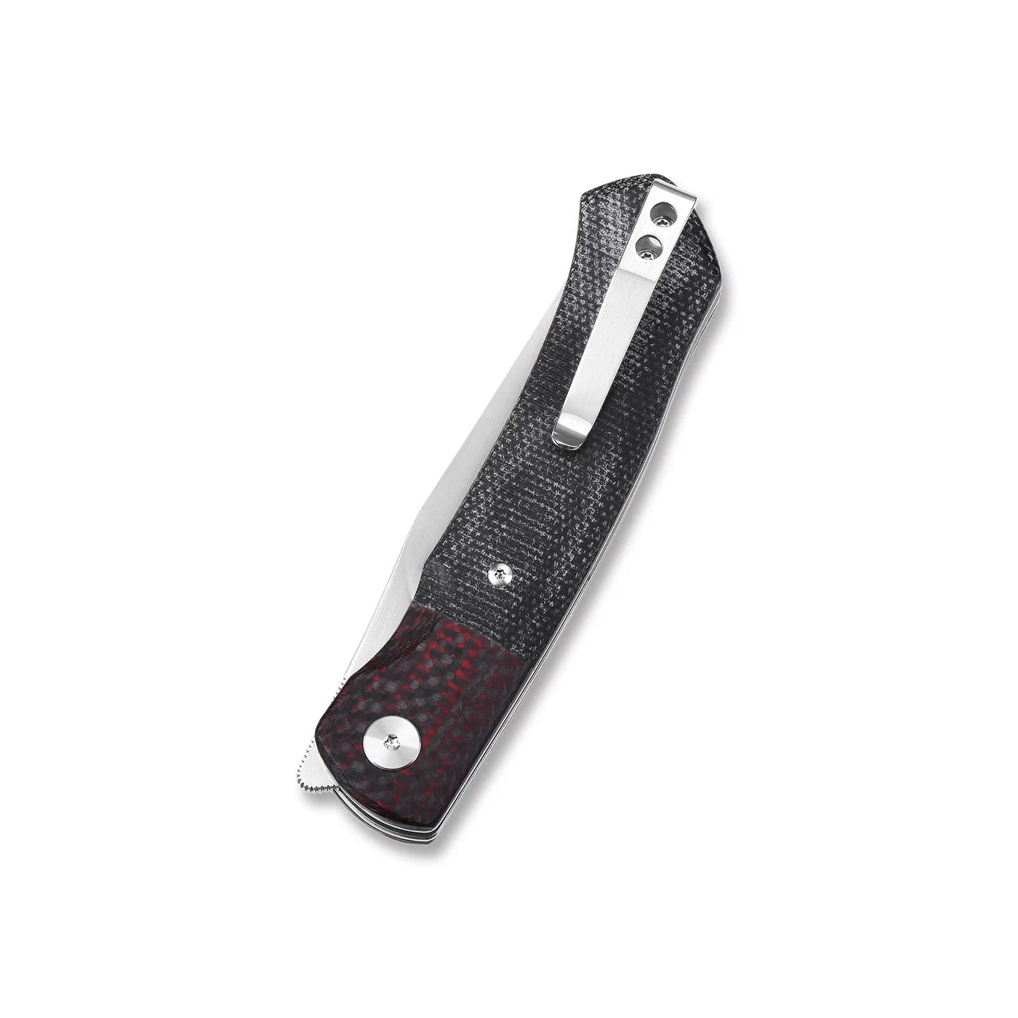 QSP GANNET | BLACK MICARTA WITH RED BLACK CARBON FIBER BOLSTER