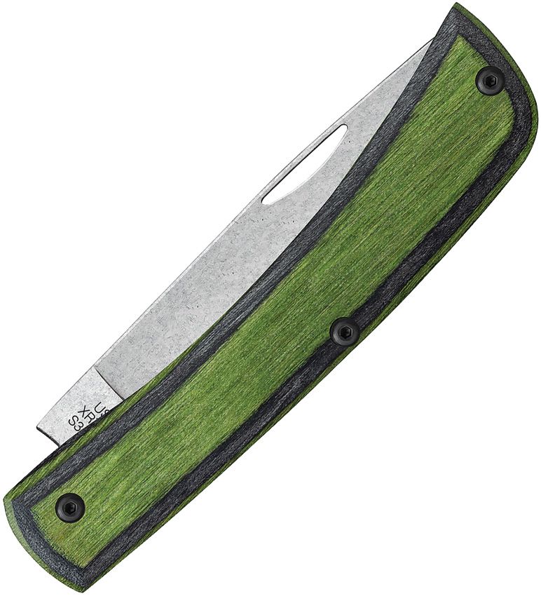Case Sod Buster Jr Crossroads | Green Black Laminate Wood