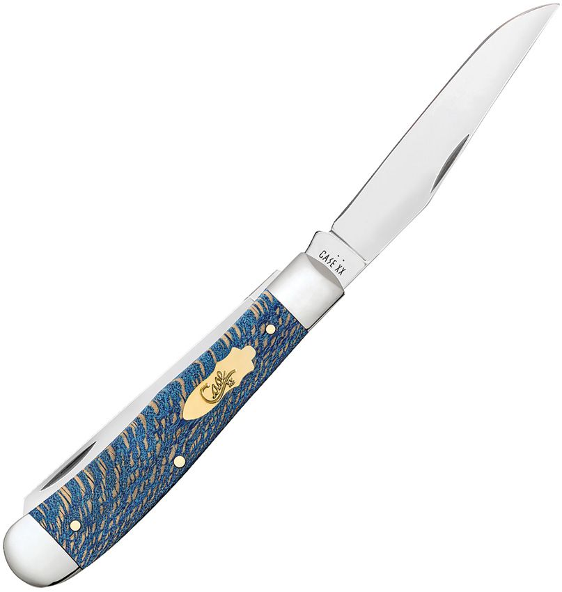 Case Trapper | Blue Sycamore Wood | Tru-Sharp Stainless