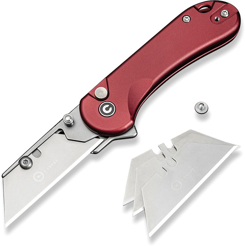 Civivi Elementum Utility Knife | Burgundy Aluminum
