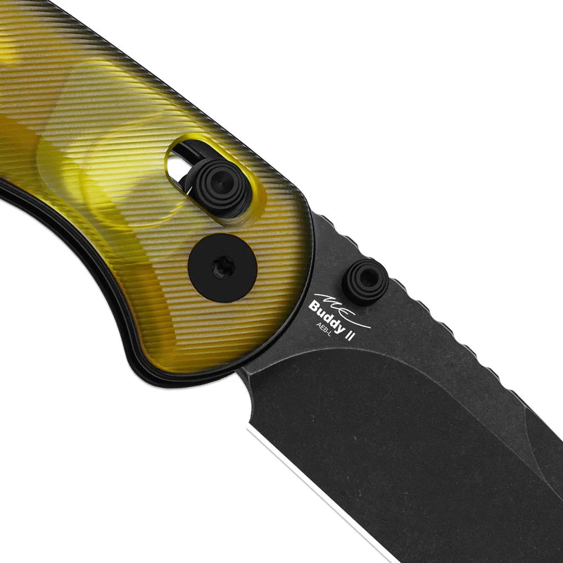 Kizer Buddy II Clutch Lock | Black PVD AEB-L & PEI Folding Knife