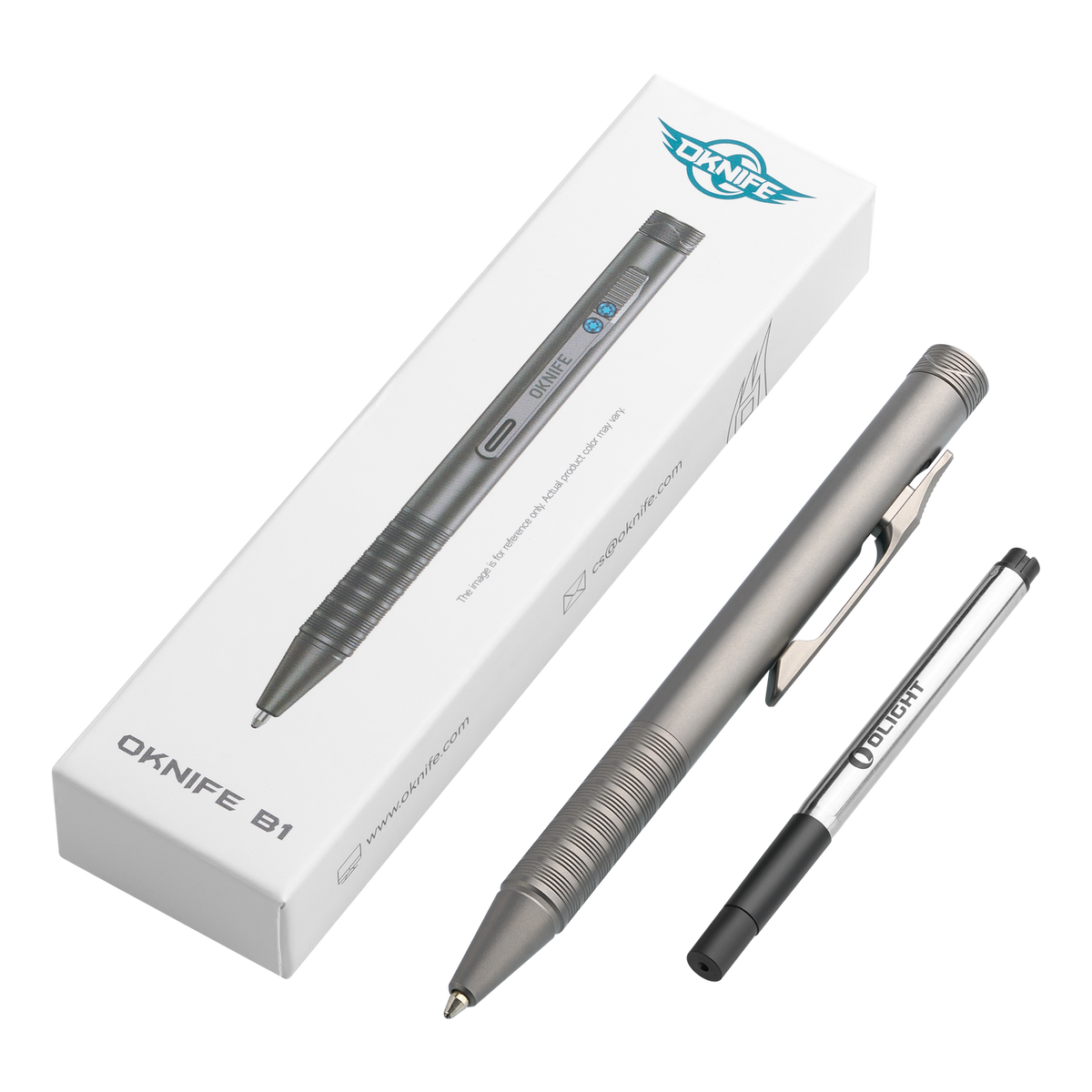 OKNIFE B1 Ti Titanium EDC Pen | Sandblasted TC4 Titanium