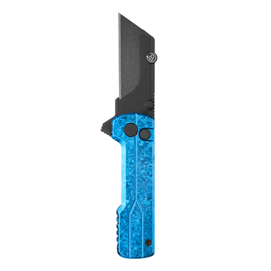 OKNIFE U1 Ultra Snowflake Blue | Titanium Utility Knife with Ceramic Blade
