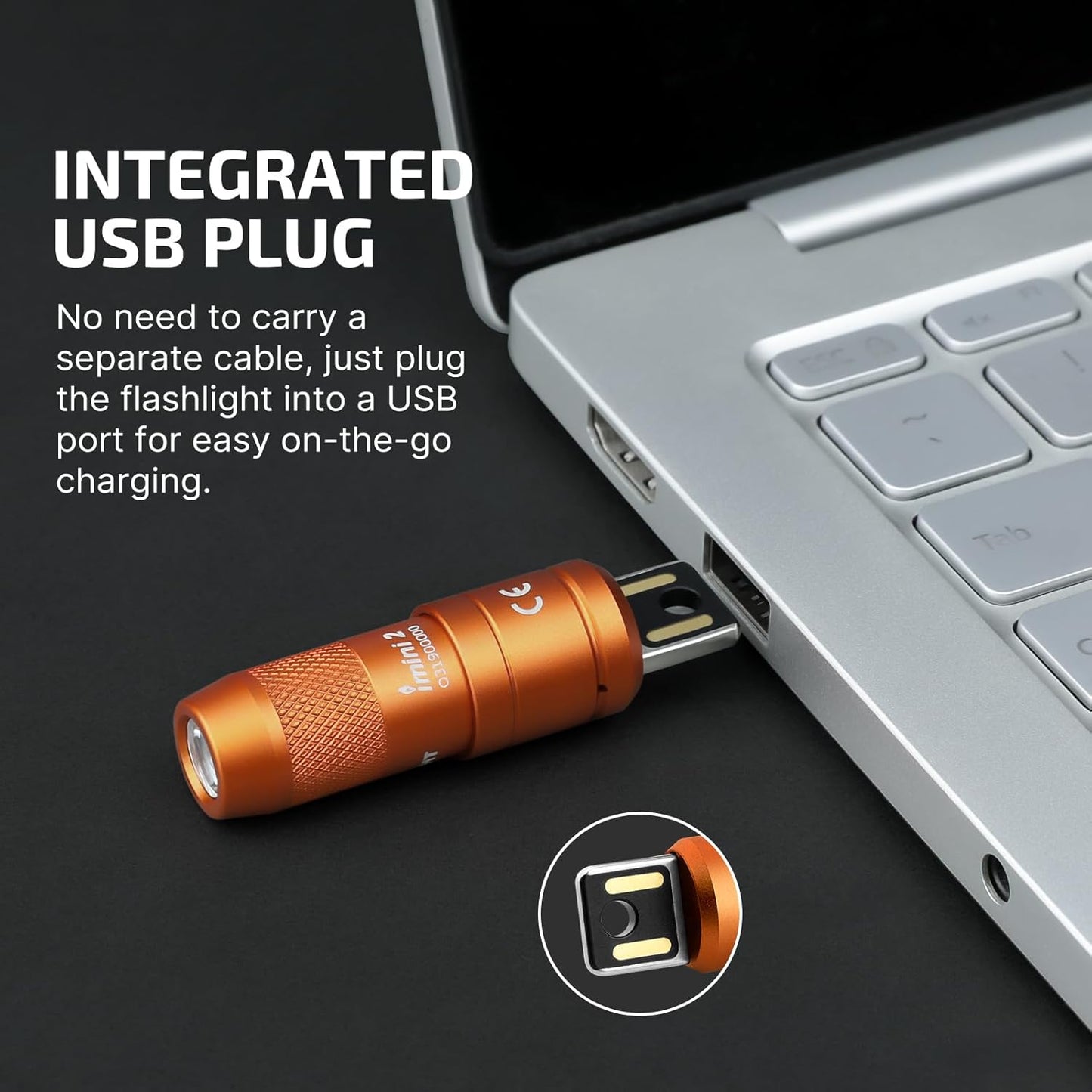 OLIGHT IMINI 2 | ORANGE RECHARGEABLE KEYCHAIN FLASHLIGHT