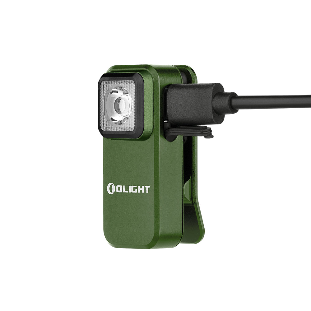 OLIGHT OCLIP | GREEN CLIP LIGHT WITH WHITE AND RED LIGHT