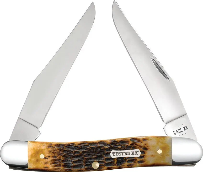 Case Muskrat | Burnt Amber Bone | Tru-Sharp Slip Joint