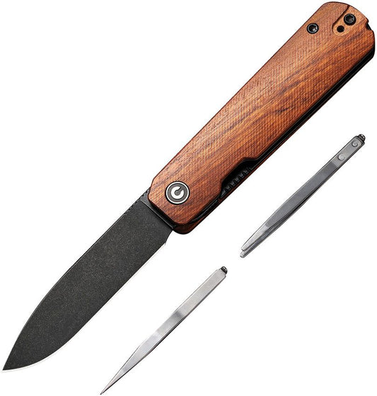 Civivi Sendy | Guibourtia Wood + Black Stonewashed Nitro-V