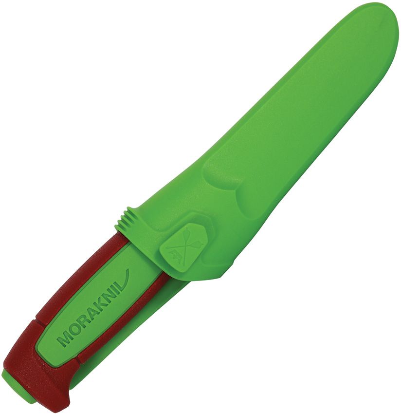 Morakniv Basic 511 | Green & Red | Carbon Steel Fixed Blade Knife