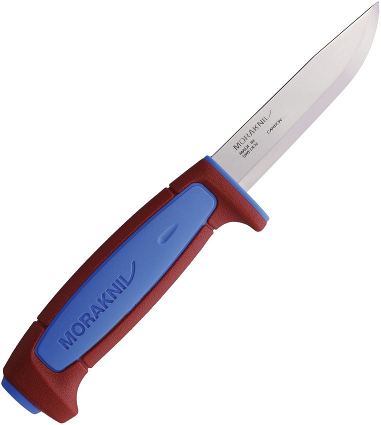 Morakniv Basic 511 | Red & Blue | Carbon Steel Fixed Blade Knife