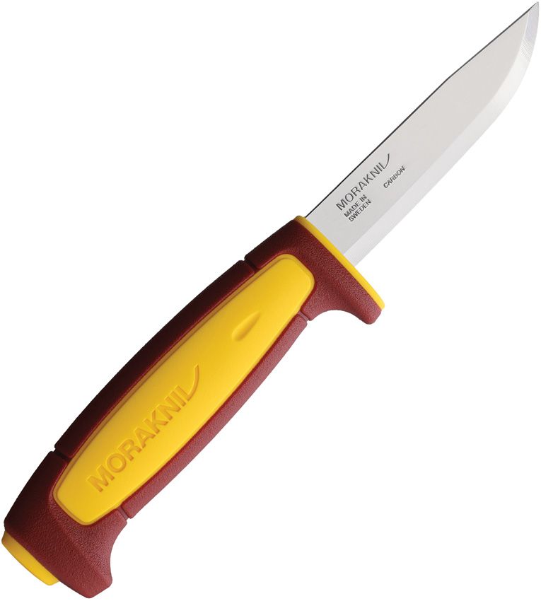 Morakniv Basic 511 | Red & Yellow | Carbon Steel Fixed Blade Knife