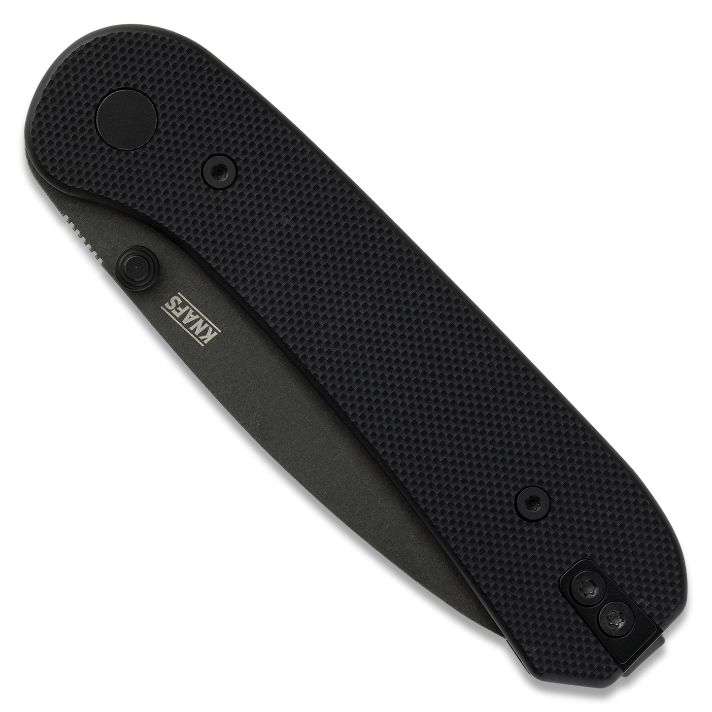 Knafs Lander 1 | Black G10 | Black Stonewashed D2 Folding Knife
