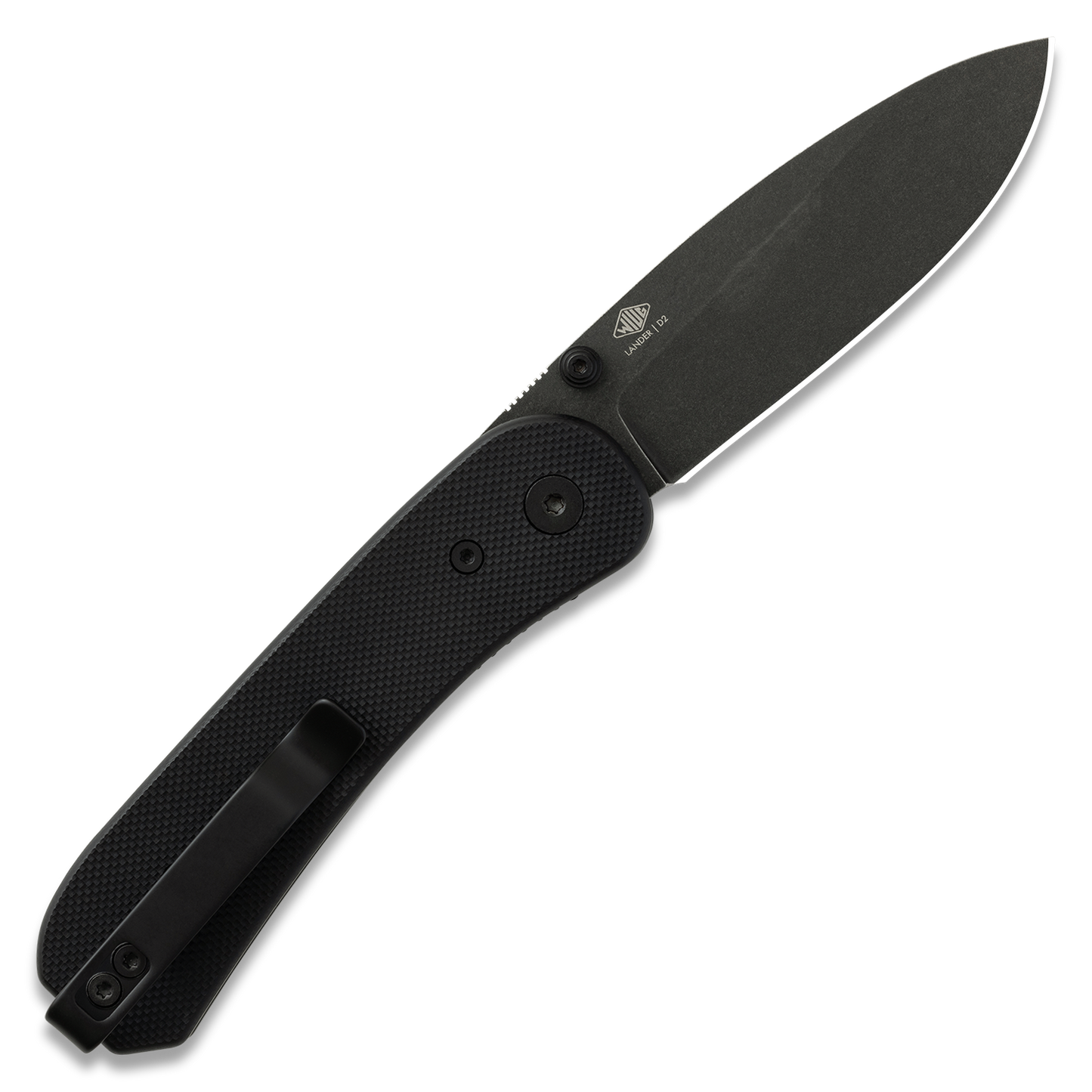 Knafs Lander 1 | Black G10 | Black Stonewashed D2 Folding Knife