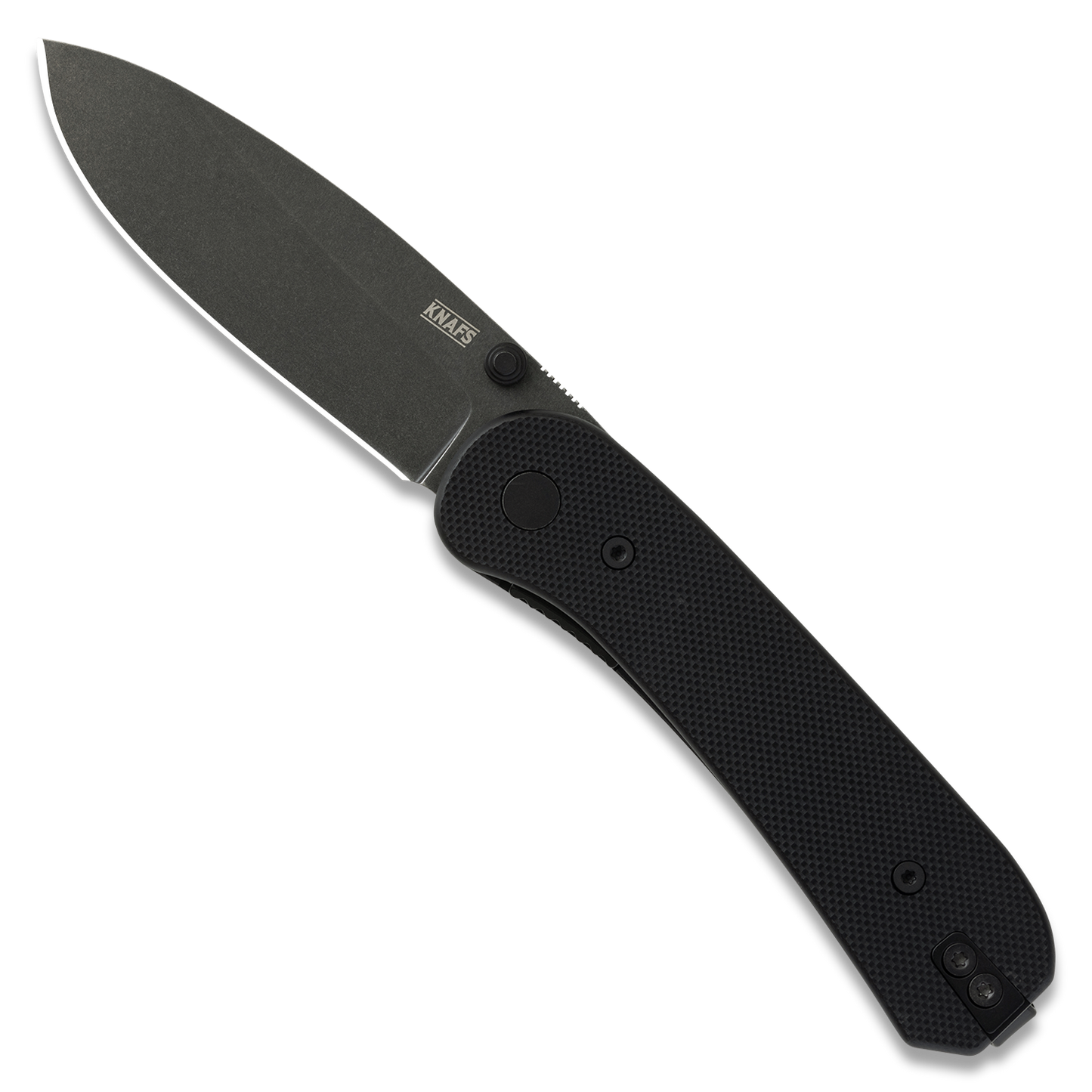 Knafs Lander 1 | Black G10 | Black Stonewashed D2 Folding Knife