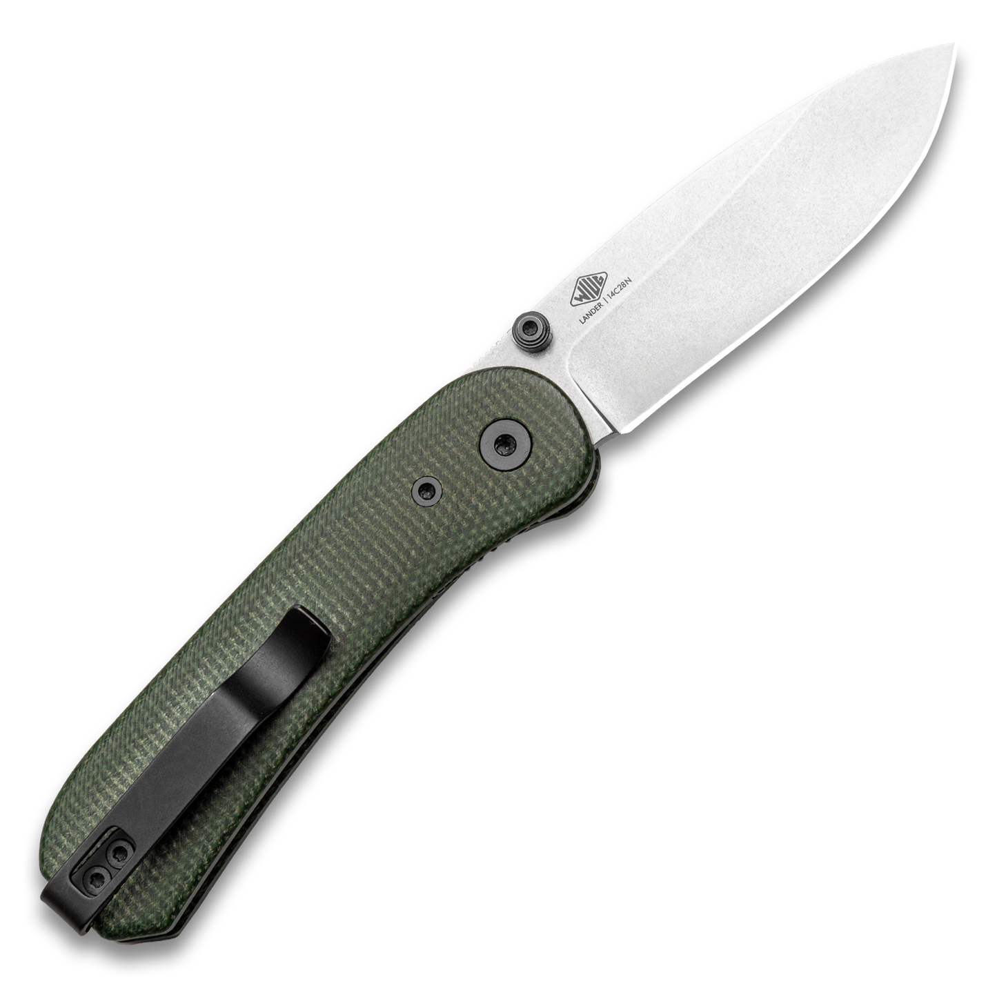 Knafs Lander 1 | Green Micarta Handle With Fast-Swap Scales