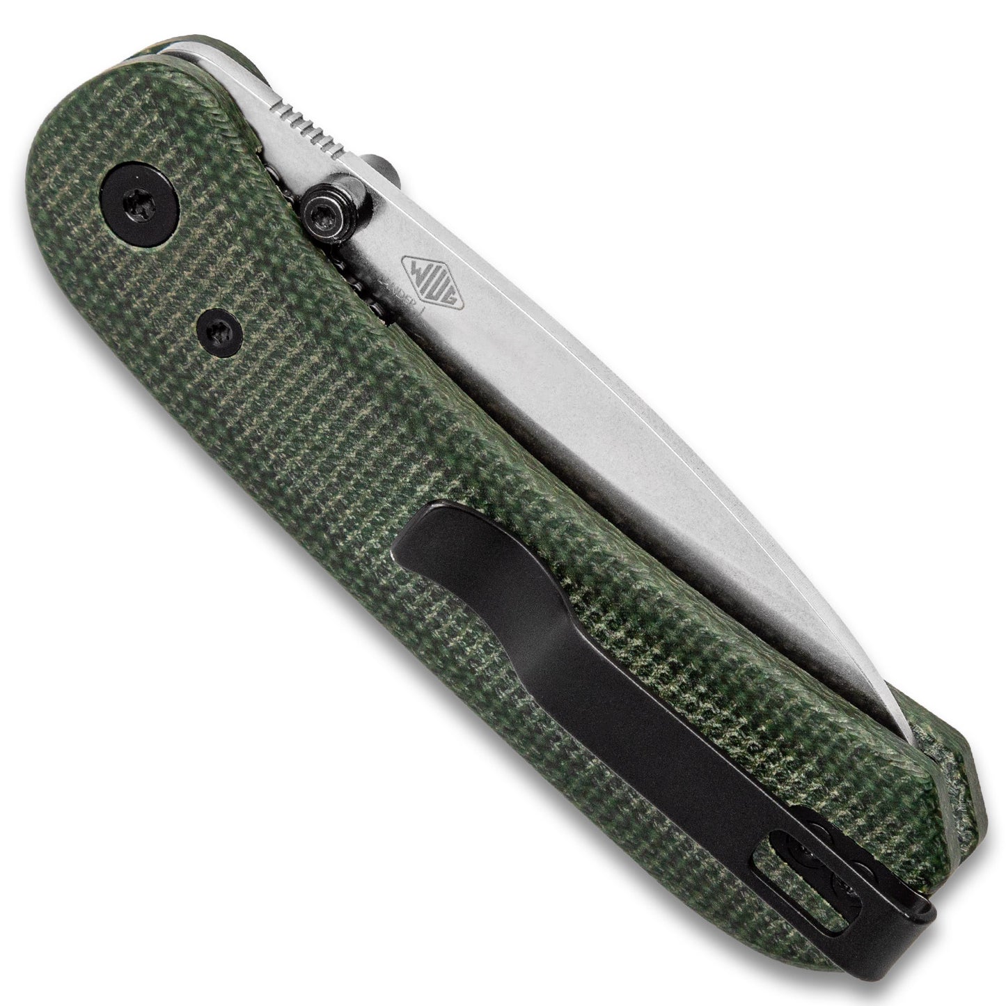 Knafs Lander 1 | Green Micarta Handle With Fast-Swap Scales