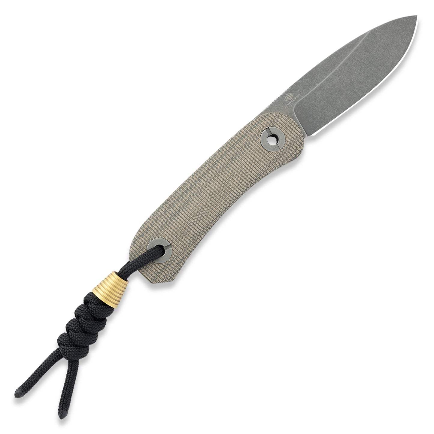 Knafs Lander 4 Fixed Blade | Moondust Finish | Canvas Micarta