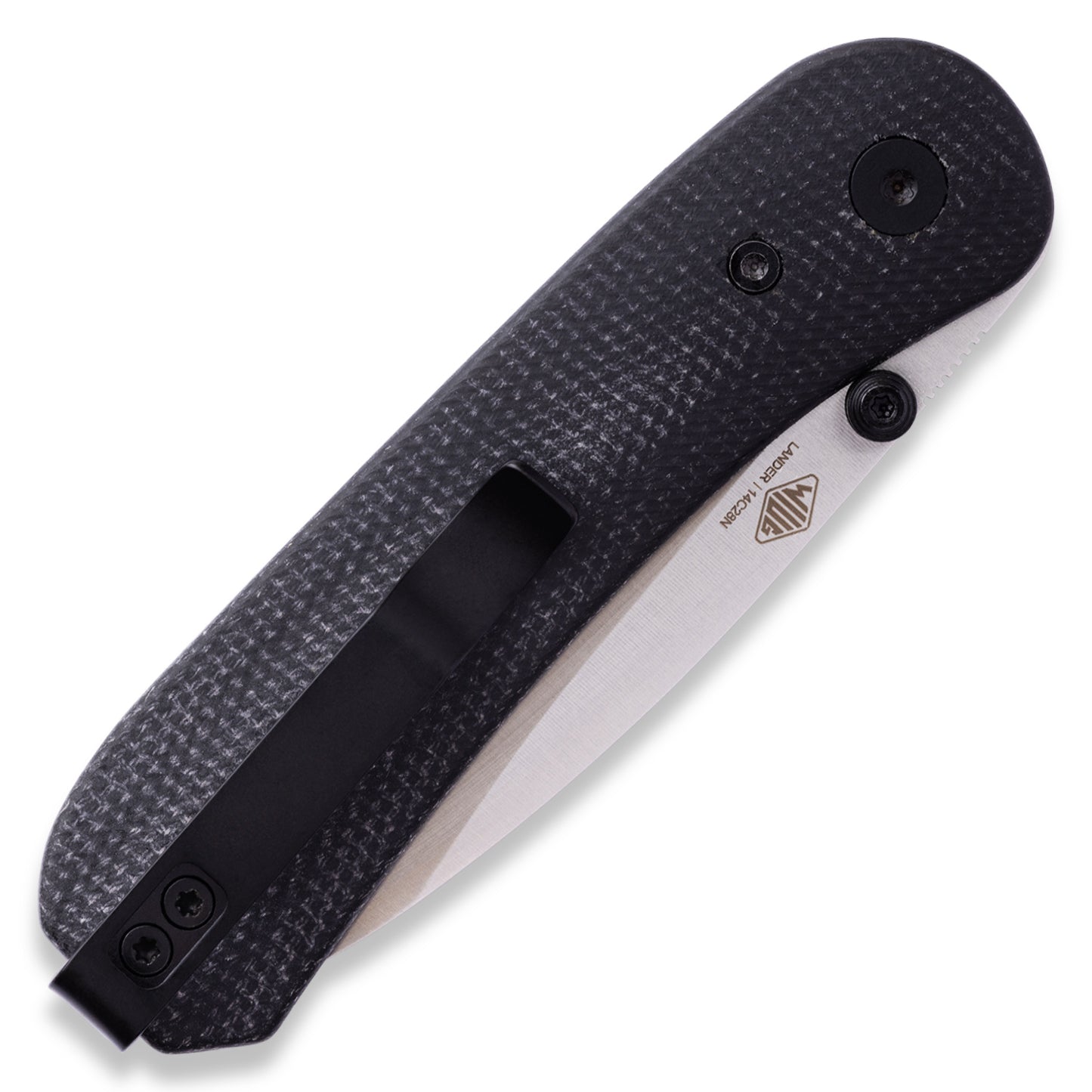 Knafs Lander 1 | Black Micarta Handle With Fast-Swap Scales