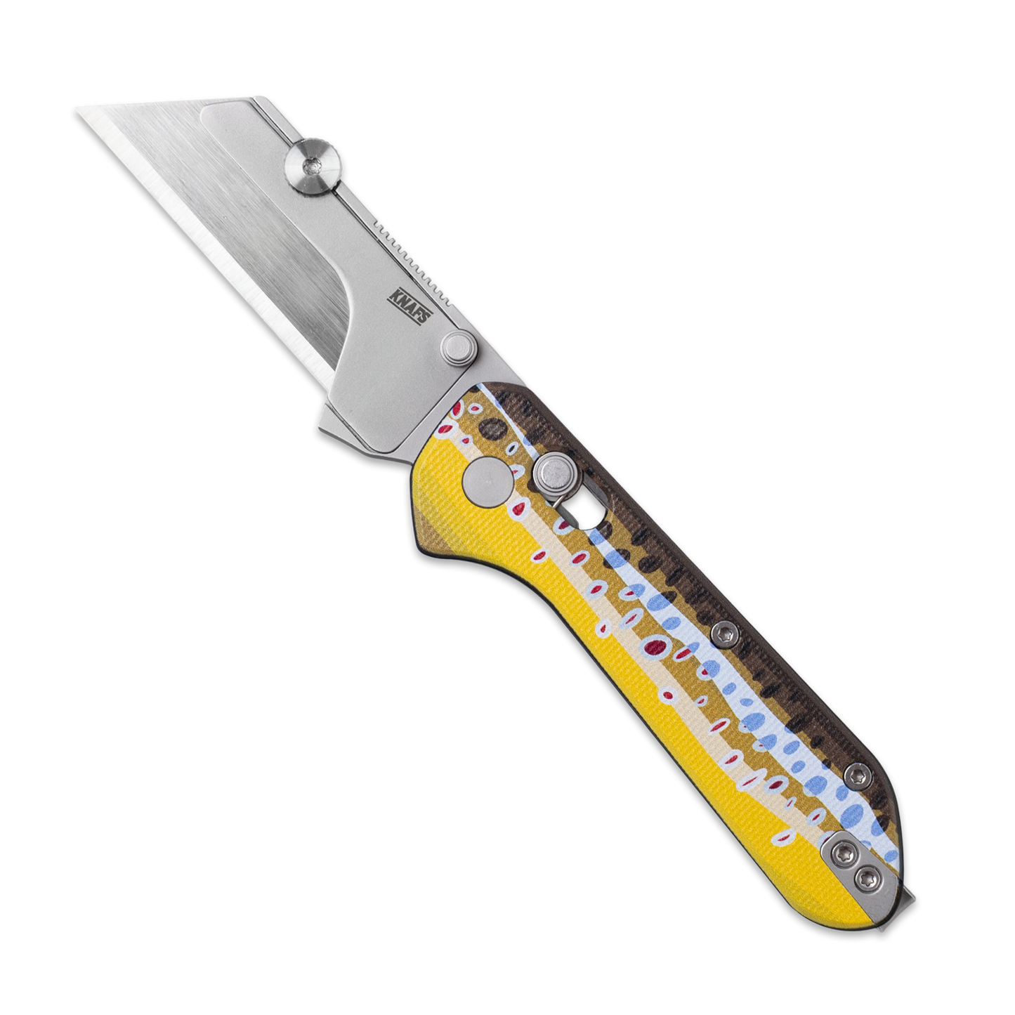Knafs Yuti Utility Knife | Brown Trout G10 | Crossbar Lock