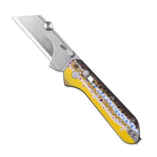 Knafs Yuti Utility Knife | Brown Trout G10 | Crossbar Lock