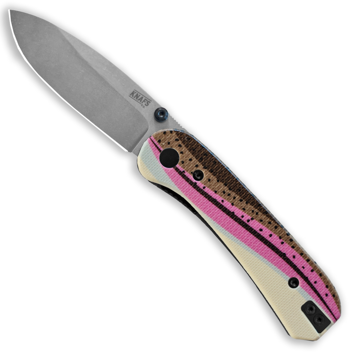 Knafs Lander 1 | Rainbow Trout Printed G10 | D2 Pocket Knife