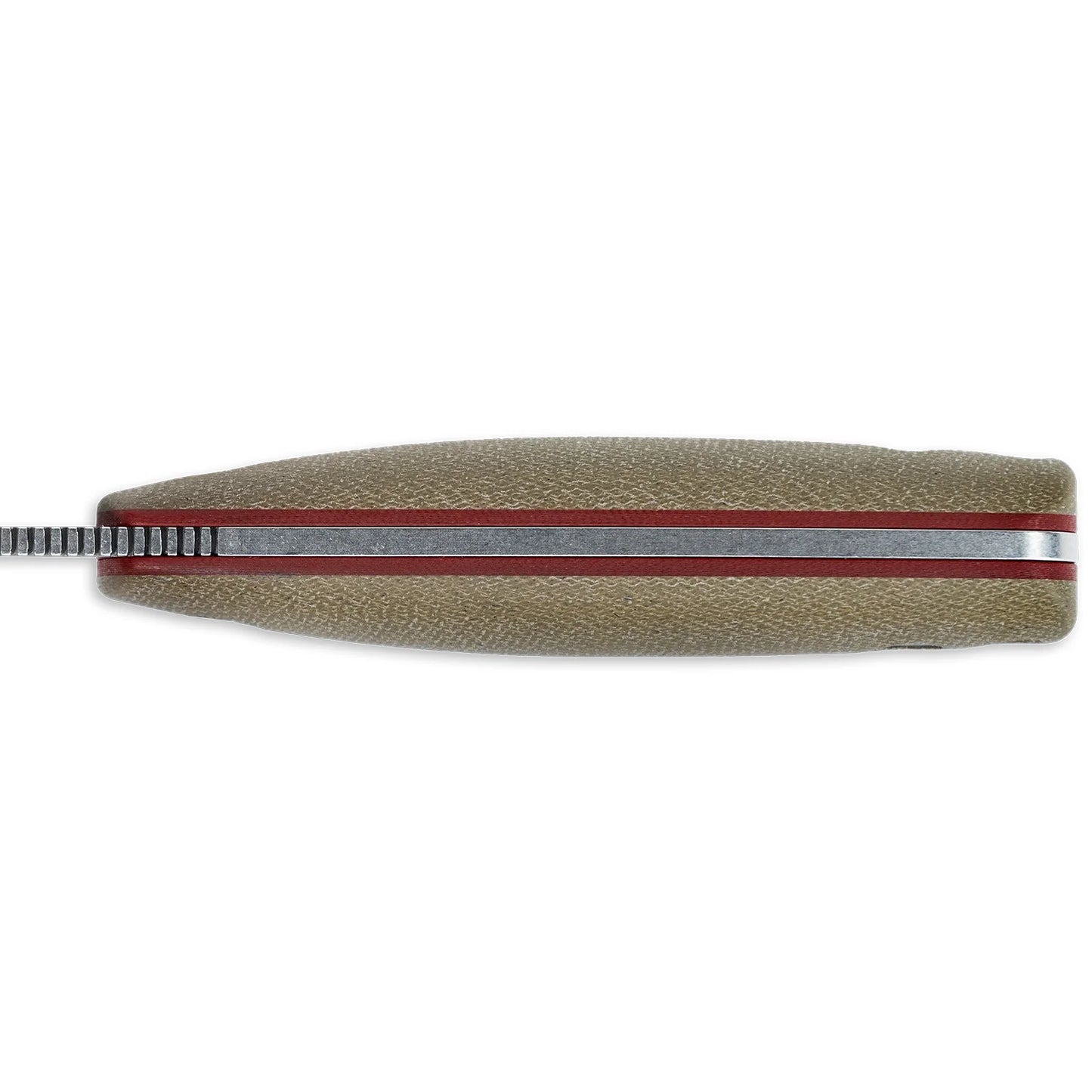 Knafs Lulu | Raw Magnacut Blade And Od Green Micarta Scales