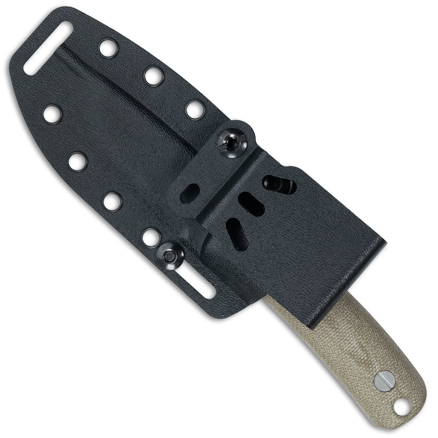 Knafs Lulu | Raw Magnacut Blade And Od Green Micarta Scales