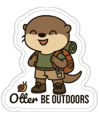 Otter Be Outdoors Sticker