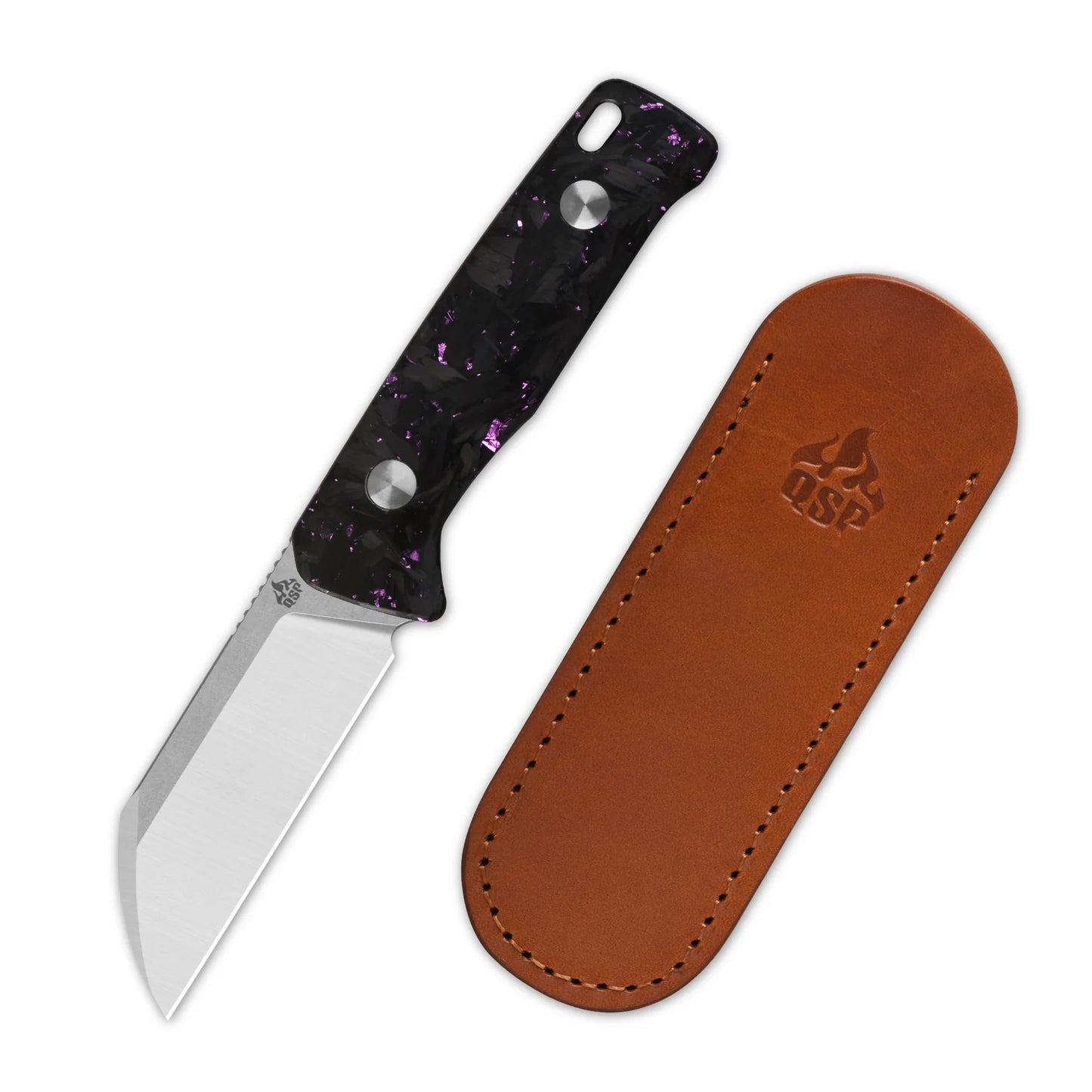 QSP BABY PENGUIN | PURPLE SHREDDED CARBON FIBER | 14C28N + CLIP SLIP