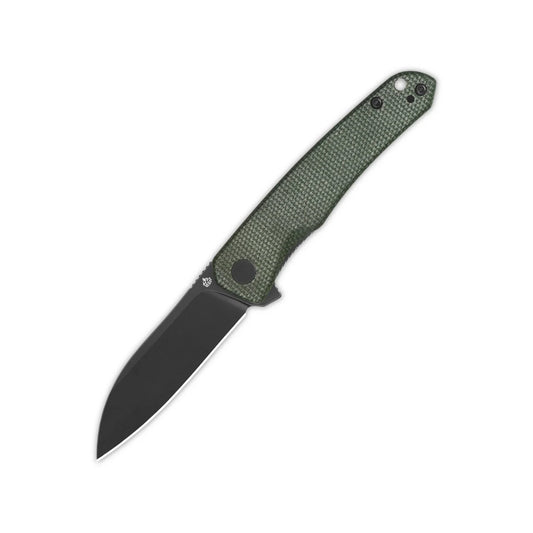 QSP OTTER | BLACK BLADE WITH GREEN CANVAS MICARTA HANDLE