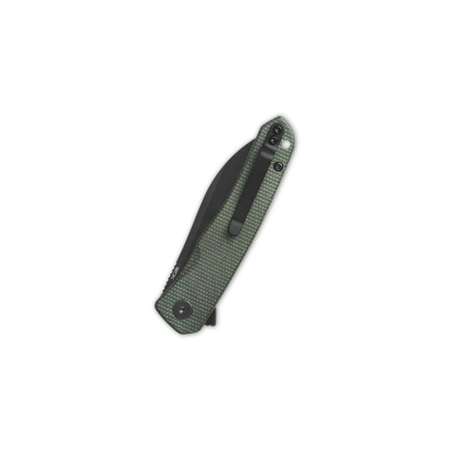 QSP OTTER | BLACK BLADE WITH GREEN CANVAS MICARTA HANDLE