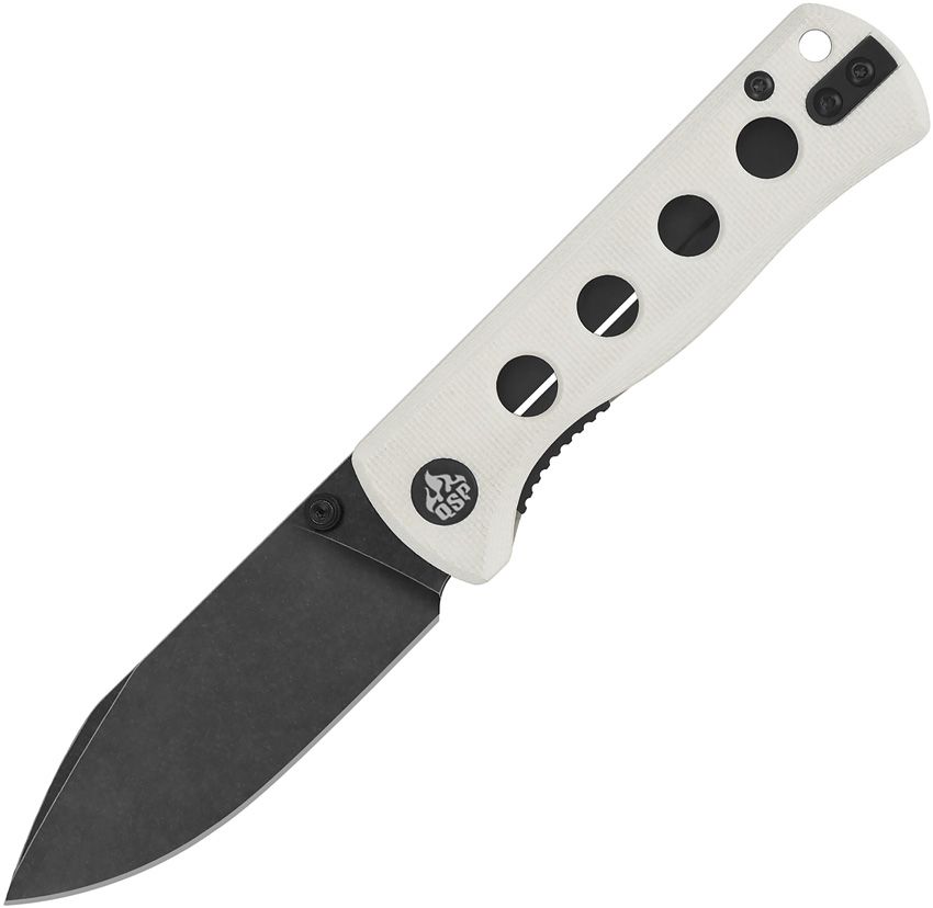 QSP CANARY FOLDER | BLACK BLADE AND WHITE G-10 HANDLE