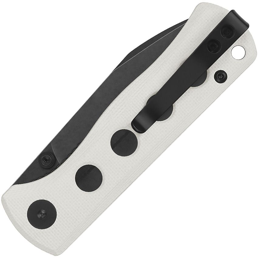 QSP CANARY FOLDER | BLACK BLADE AND WHITE G-10 HANDLE