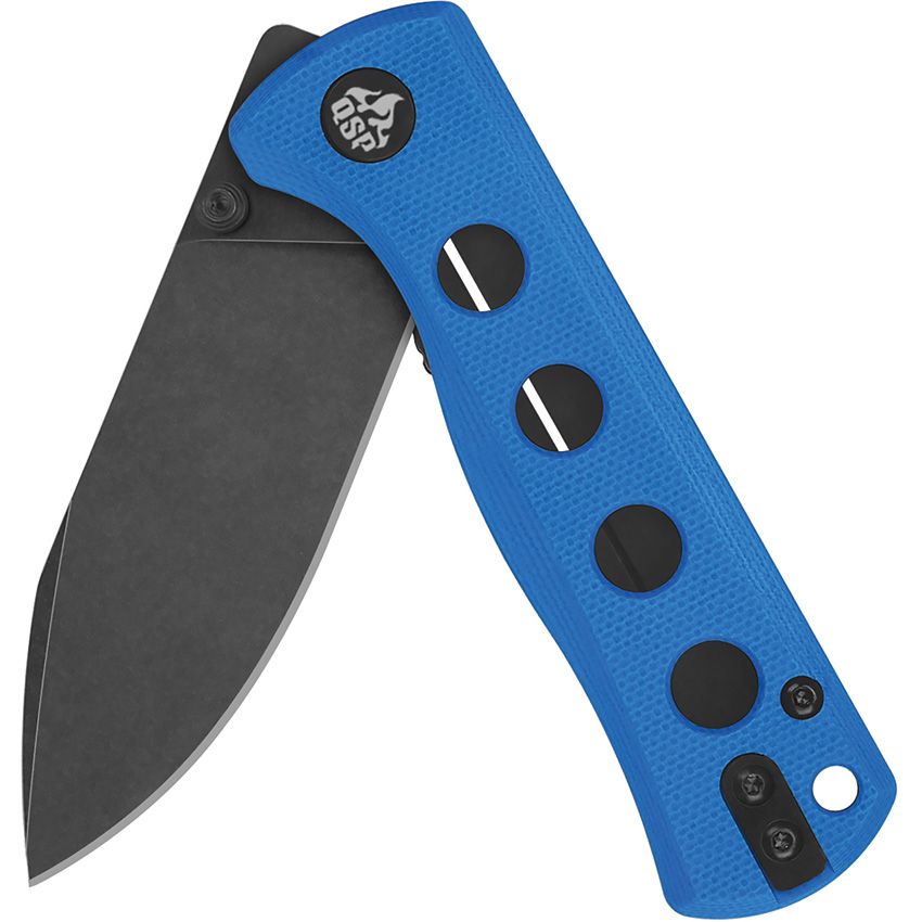 QSP CANARY FOLDER | BLACK BLADE AND BLUE G-10 HANDLE