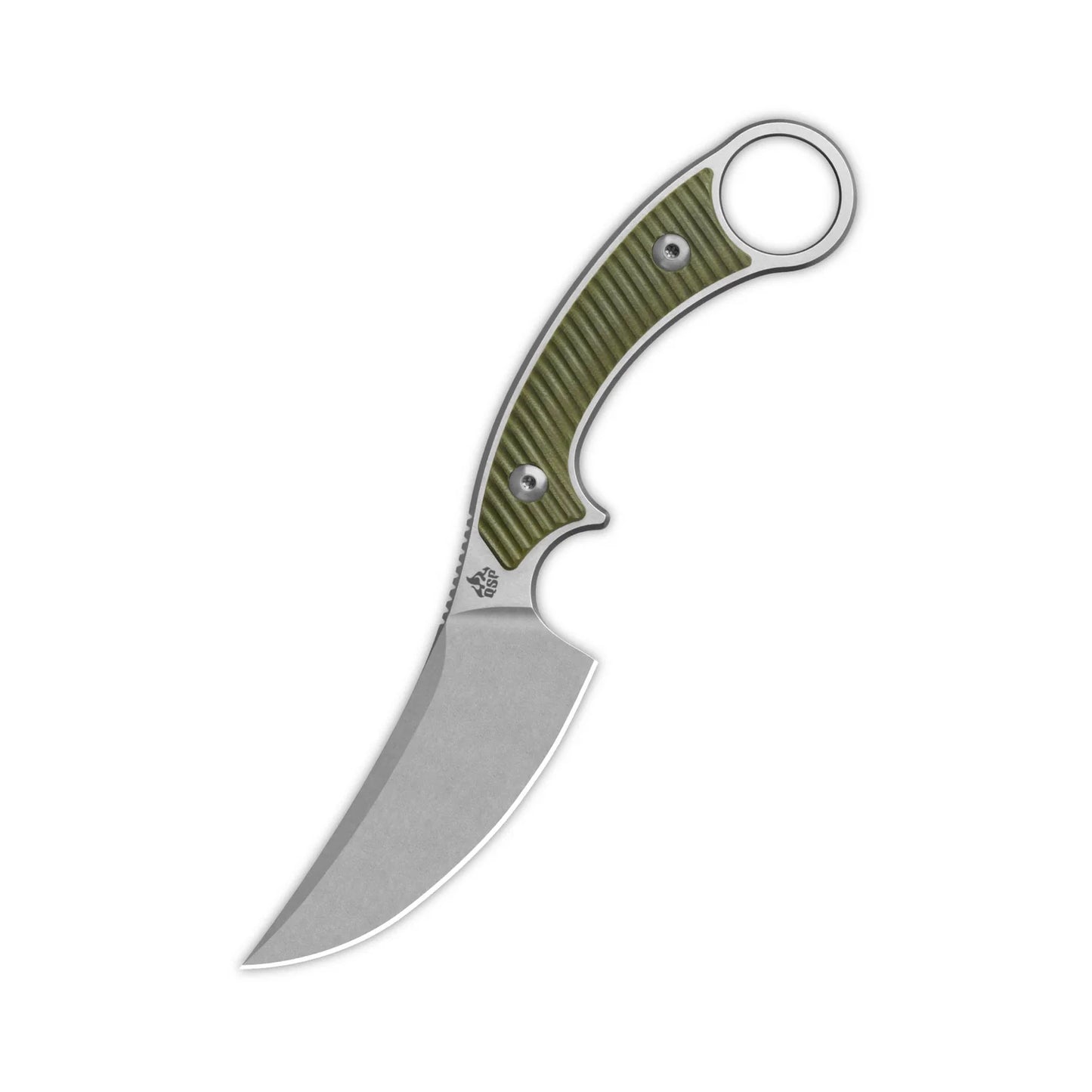 QSP VIPER | OD GREEN G-10 HANDLE | STONEWASHED FIXED BLADE