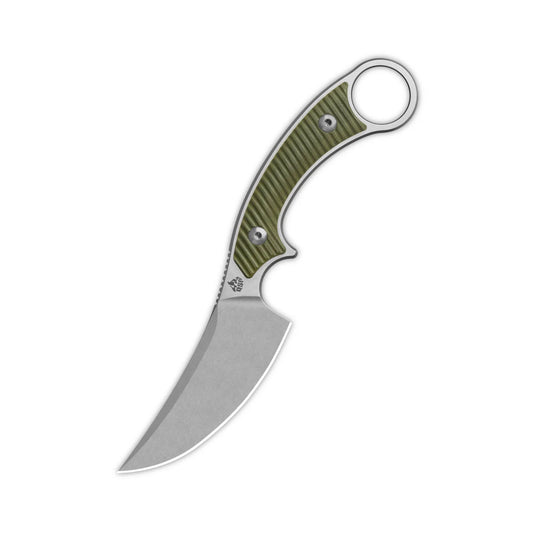 QSP VIPER | OD GREEN G-10 HANDLE | STONEWASHED FIXED BLADE