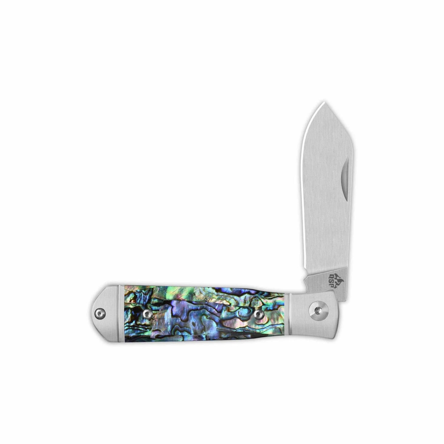 QSP Jumping Jack Slip Joint | Abalone Handle | 14C28N Clip Point