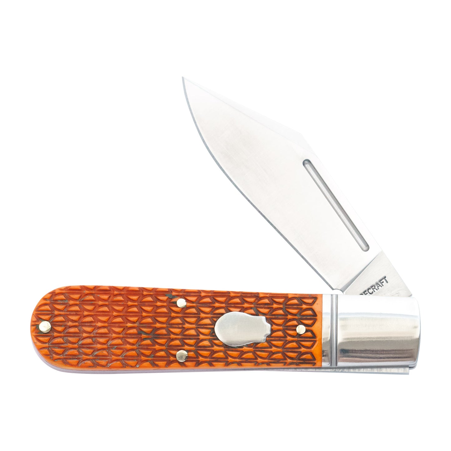 RoseCraft Blades Loosahatchie Jack | Dragon Scale Jigged Bone | 14C28N Traditional Pocket Knife