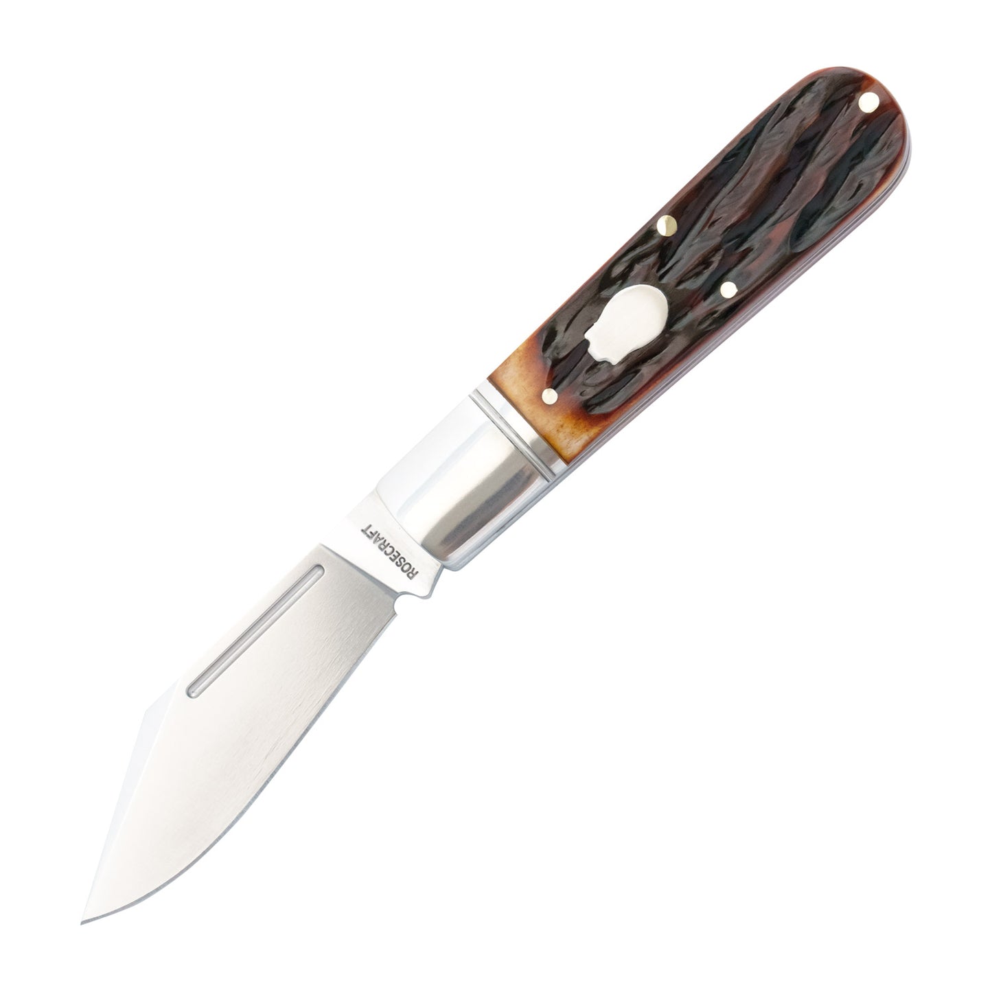 RoseCraft Loosahatchie Jack | Dapper Bone | 14C28N Traditional Slipjoint