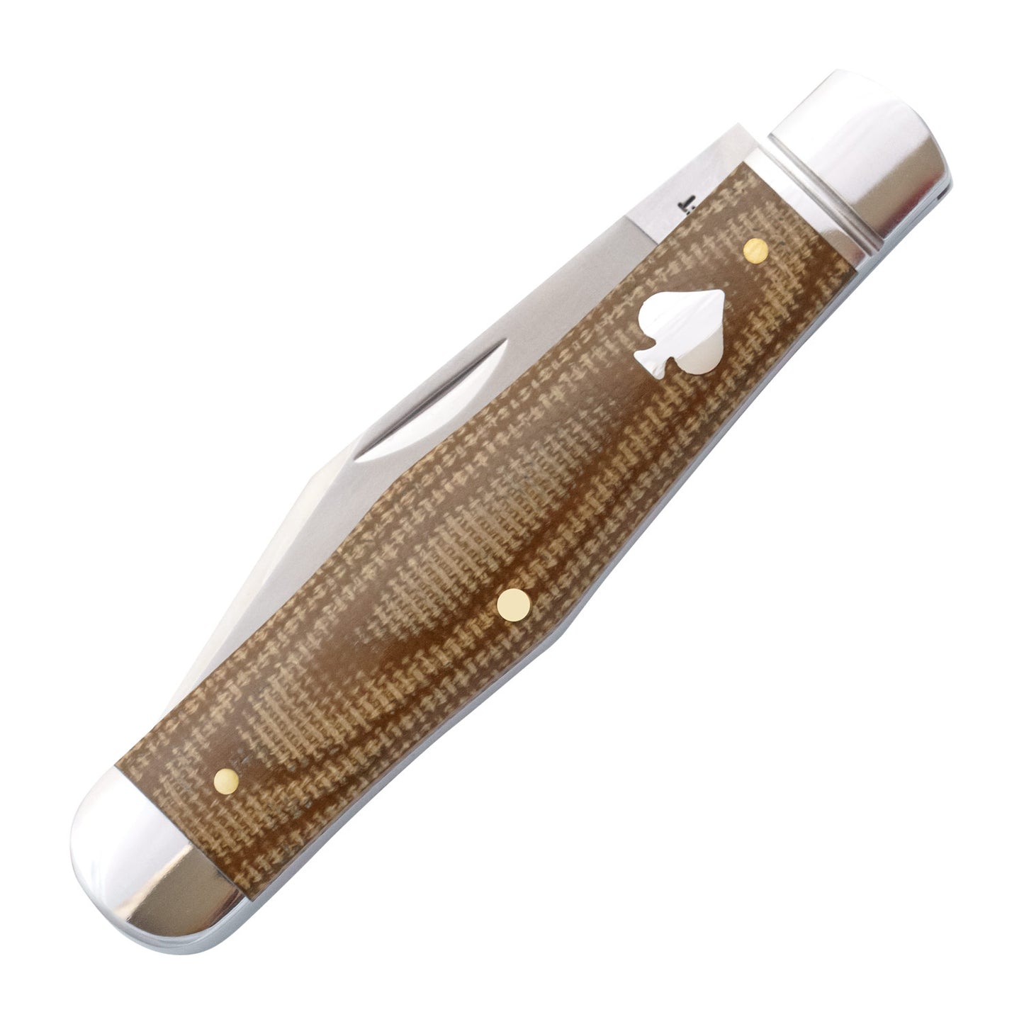Rosecraft Cumberland River Coke Bottle | Light Brown Micarta | D2 Clip Point