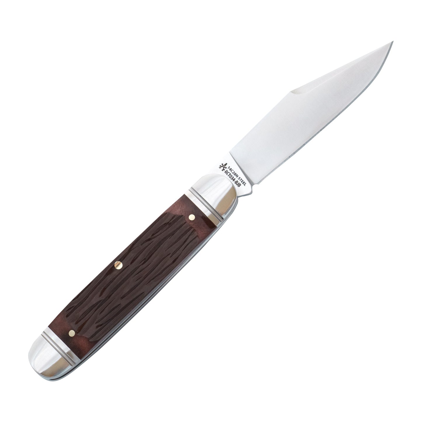 Rosecraft Birchfield Camp Jack | Brown Jigged Bone | 14C28N Clip Point