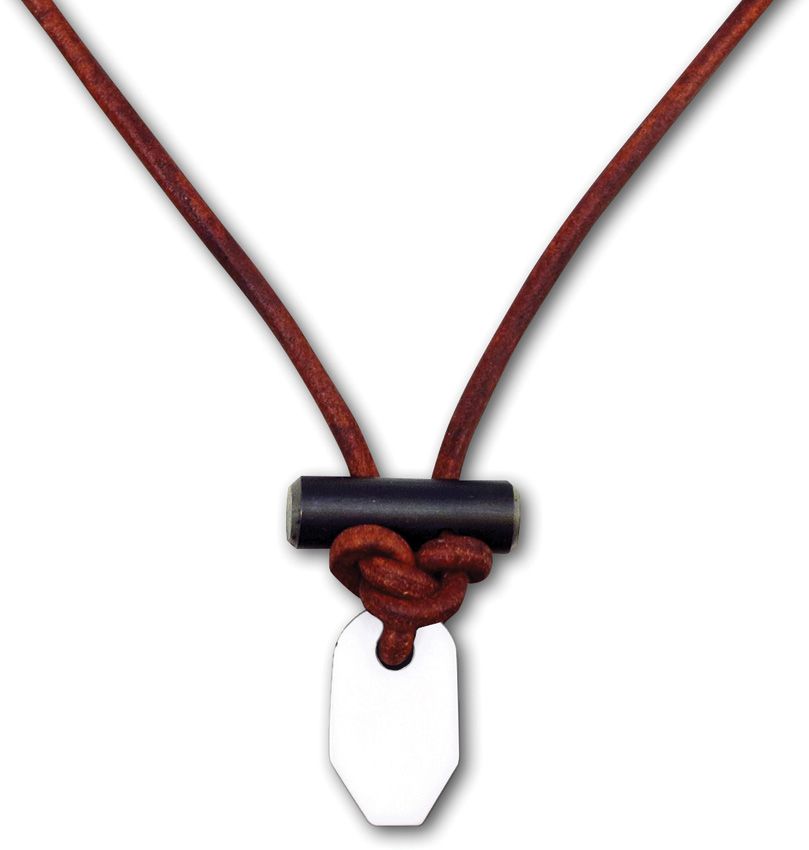 Wazoo Bushcraft Firestarter Necklace – Leather | Wearable Ferro Rod & Striker
