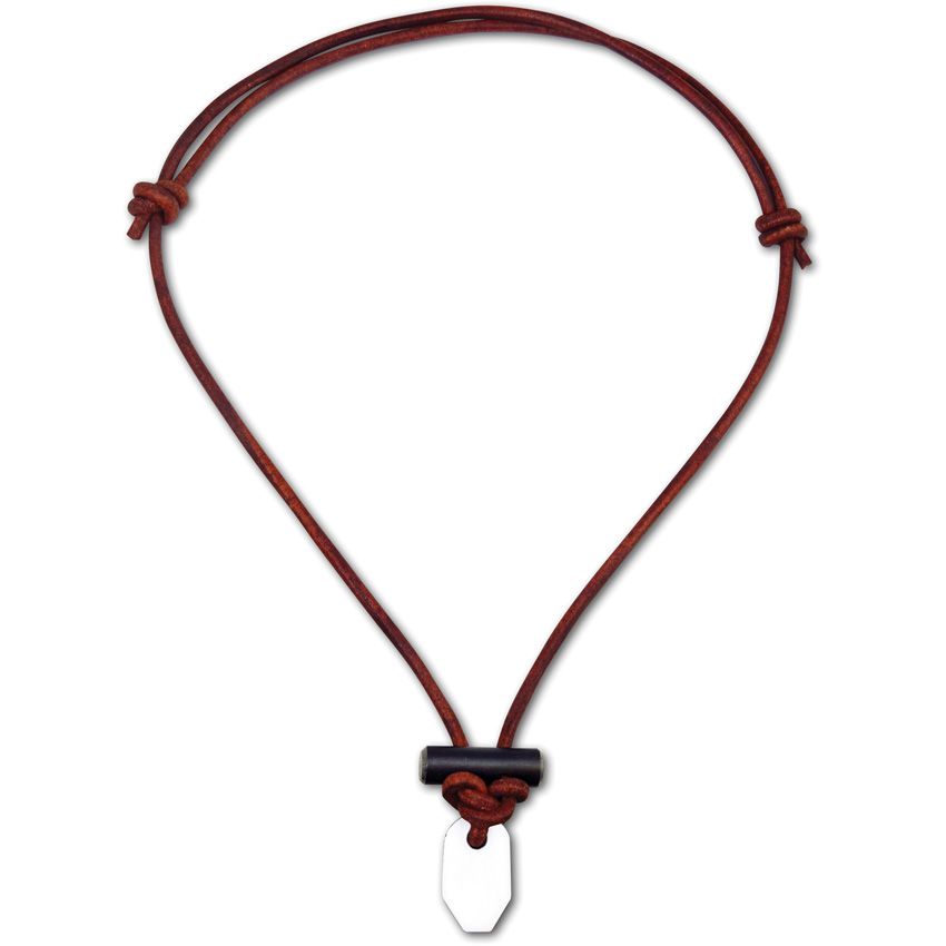 Wazoo Bushcraft Firestarter Necklace – Leather | Wearable Ferro Rod & Striker
