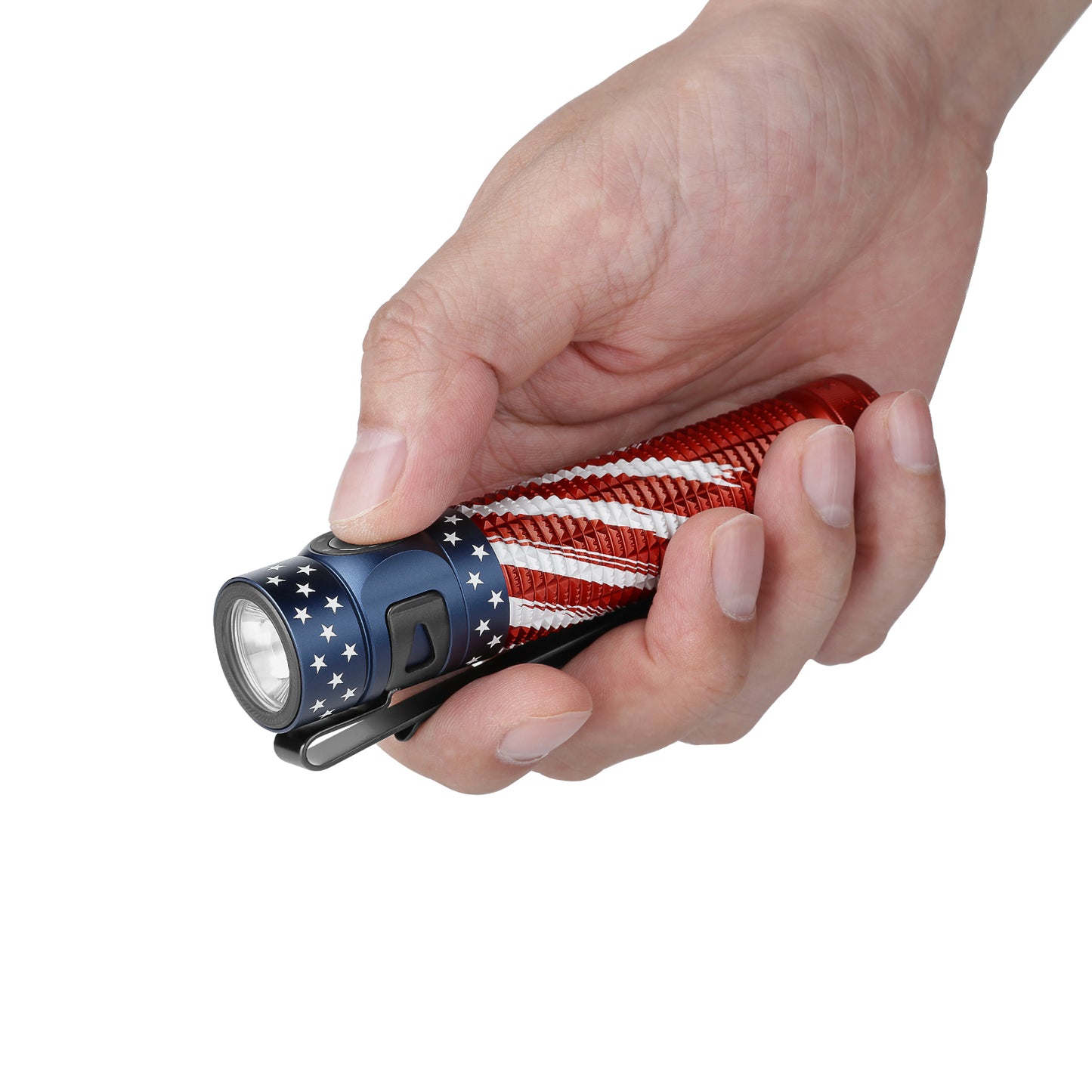 Olight Baton 4 Pro | Stars & Stripes Edition | 1,600-Lumen Rechargeable EDC Flashlight