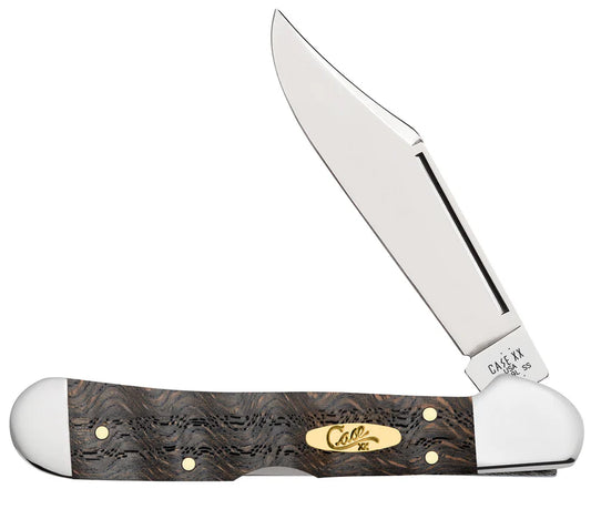 Case Mini CopperLock | Black Curly Oak | Tru-Sharp Stainless Lockback