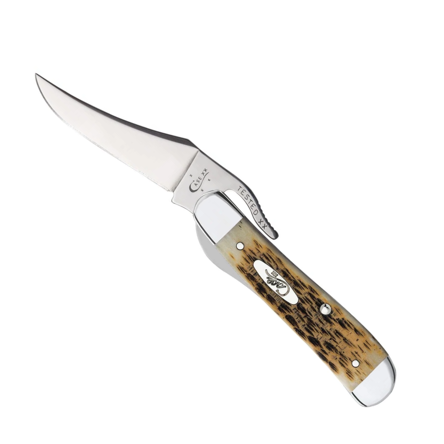 Case RussLock® | Peach Seed Jig Amber Bone | Tru-Sharp™ Pocket Knife