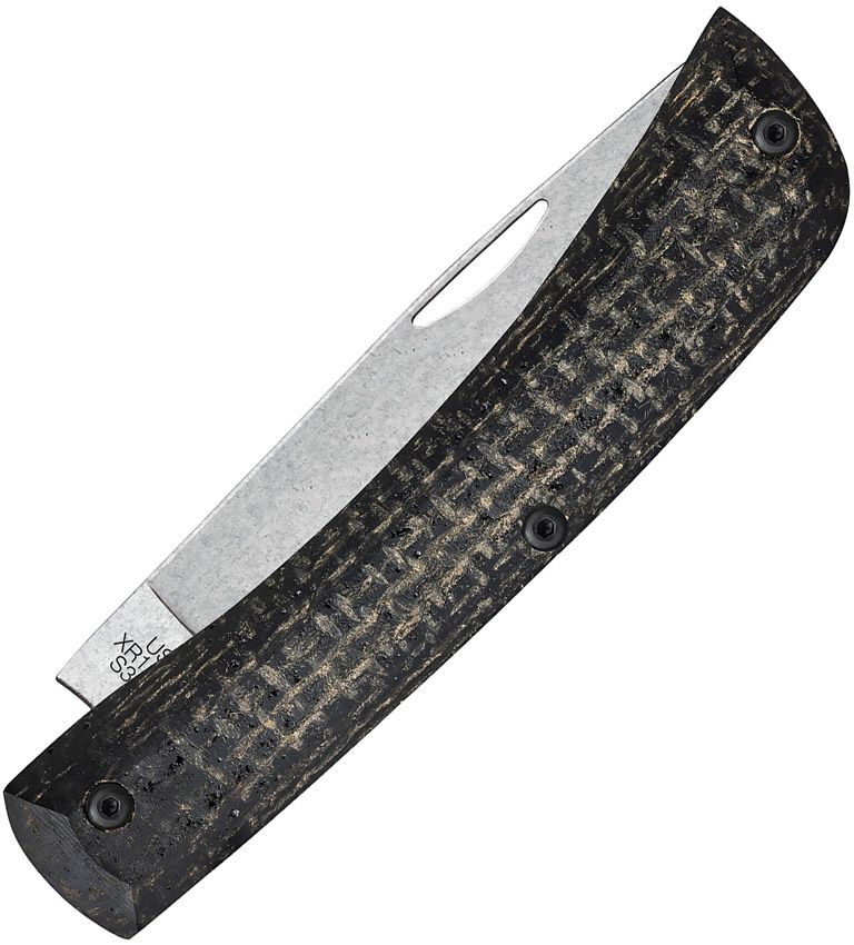 Case Sod Buster Jr. Crossroads Edition | Black Burlap Laminate + Dayglow G-10 | S35VN